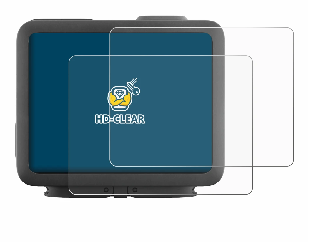 Abbildung des Geräts GoPro Hero 4k mit einer Vielzahl des Displayschutzes.