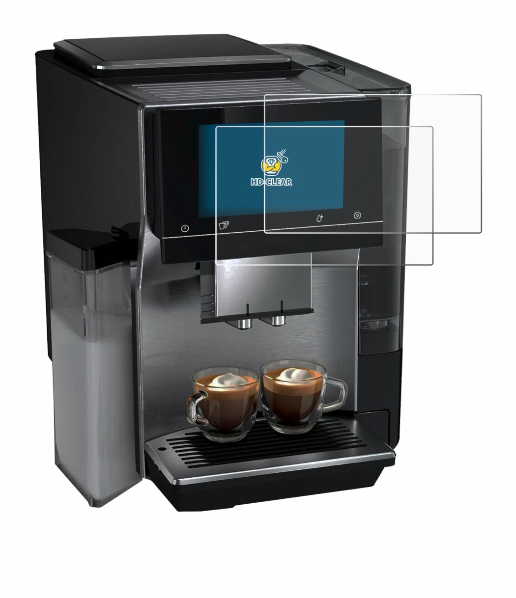 Abbildung des Geräts Siemens EQ700 mit einer Vielzahl des Displayschutzes.