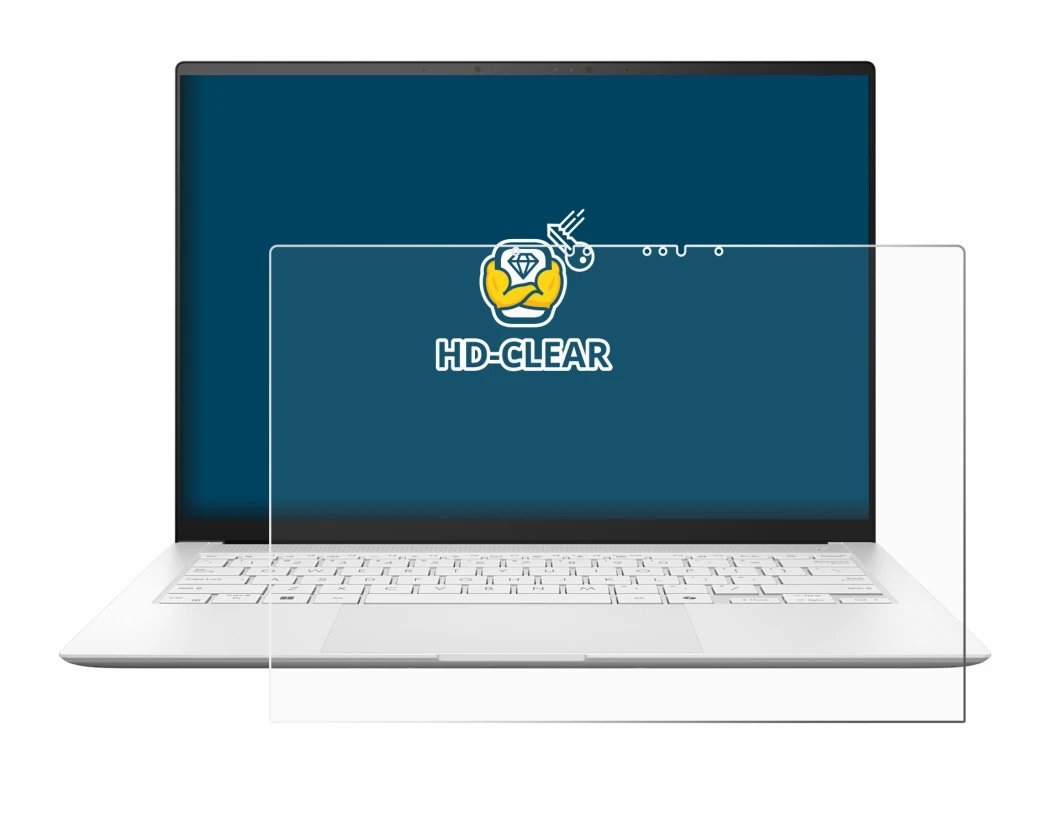 Abbildung des Geräts ASUS ZenBook S 14 UX5406 mit einer Vielzahl des Displayschutzes.