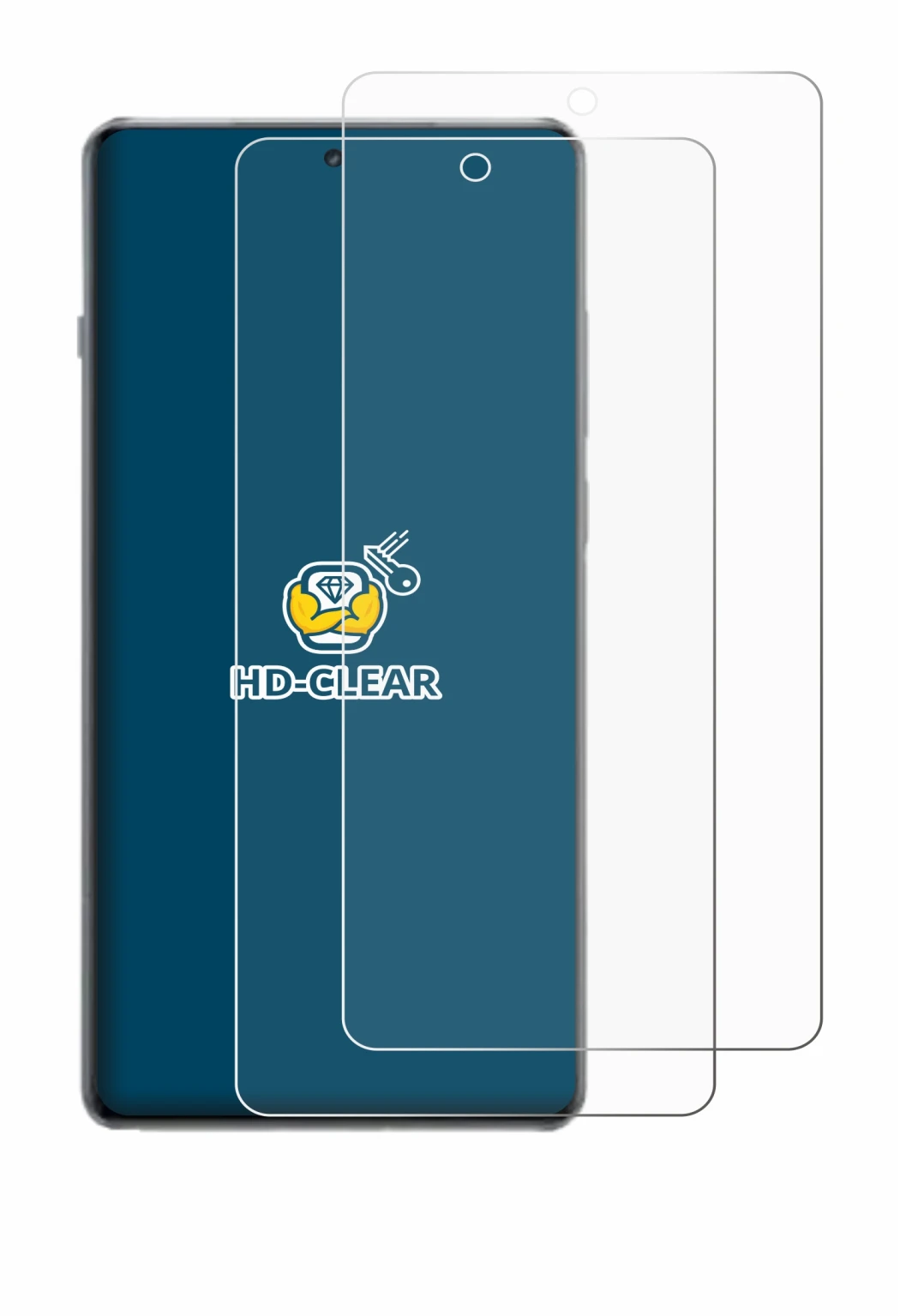 Abbildung des Geräts OnePlus 13R mit einer Vielzahl des Displayschutzes.