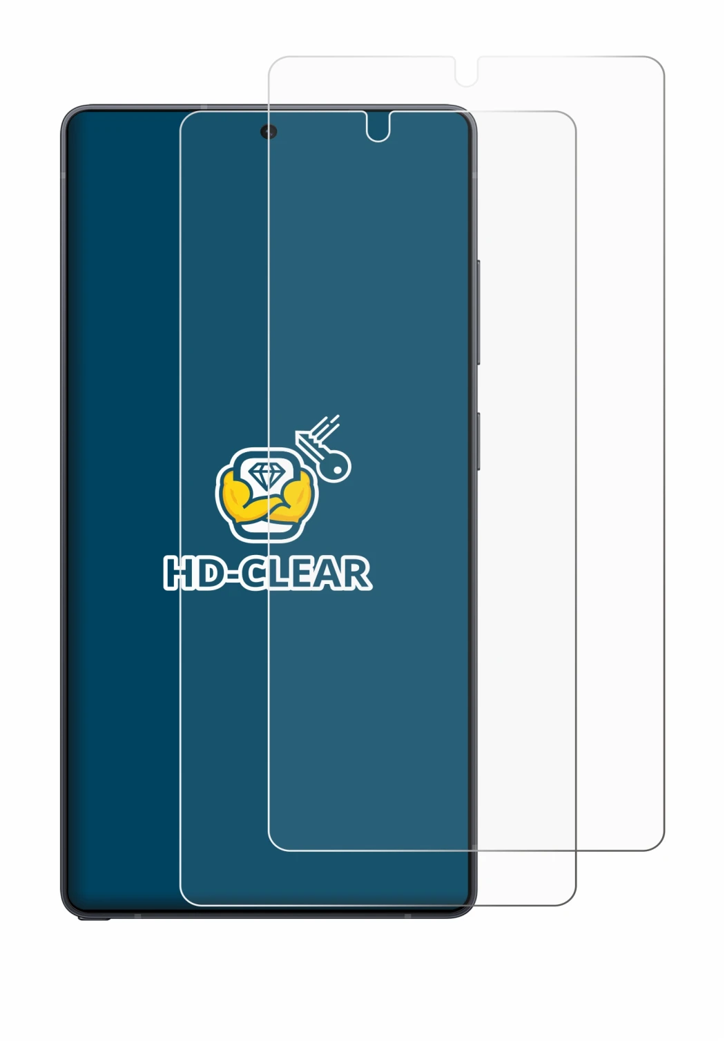 Abbildung des Geräts Samsung Galaxy S25 Ultra mit einer Vielzahl des Displayschutzes.