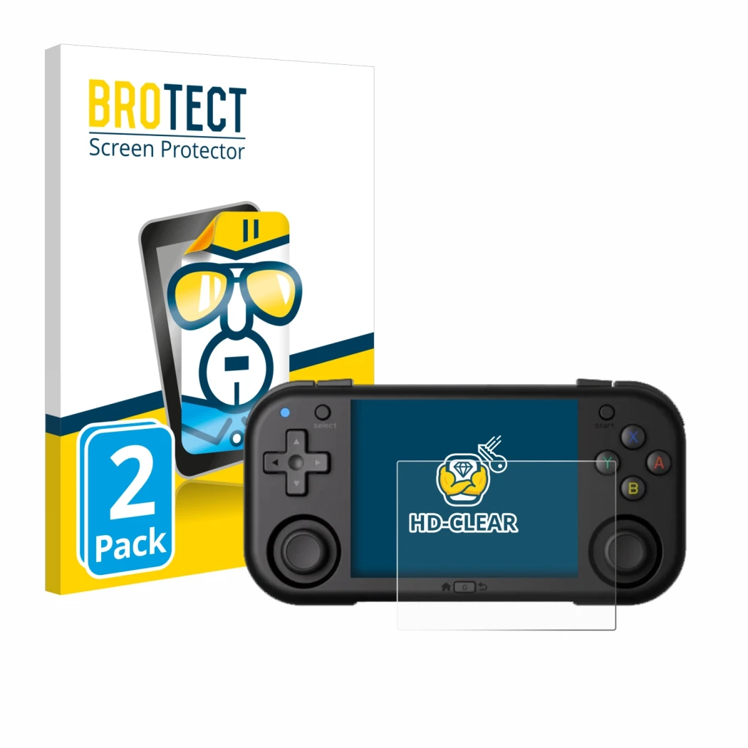 Vorderseite einer Produktverpackung mit dem Markenlogo BROTECT. Daneben ist das Gerät Magicx Mini Zero 28 mit dem zugehörigen
