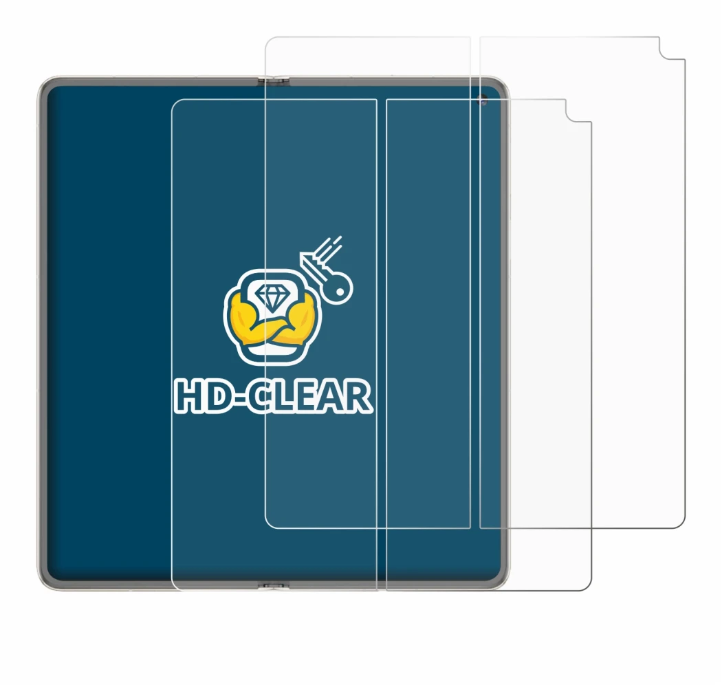 Abbildung des Geräts Huawei Mate X6 (Inneres Display) mit einer Vielzahl des Displayschutzes.