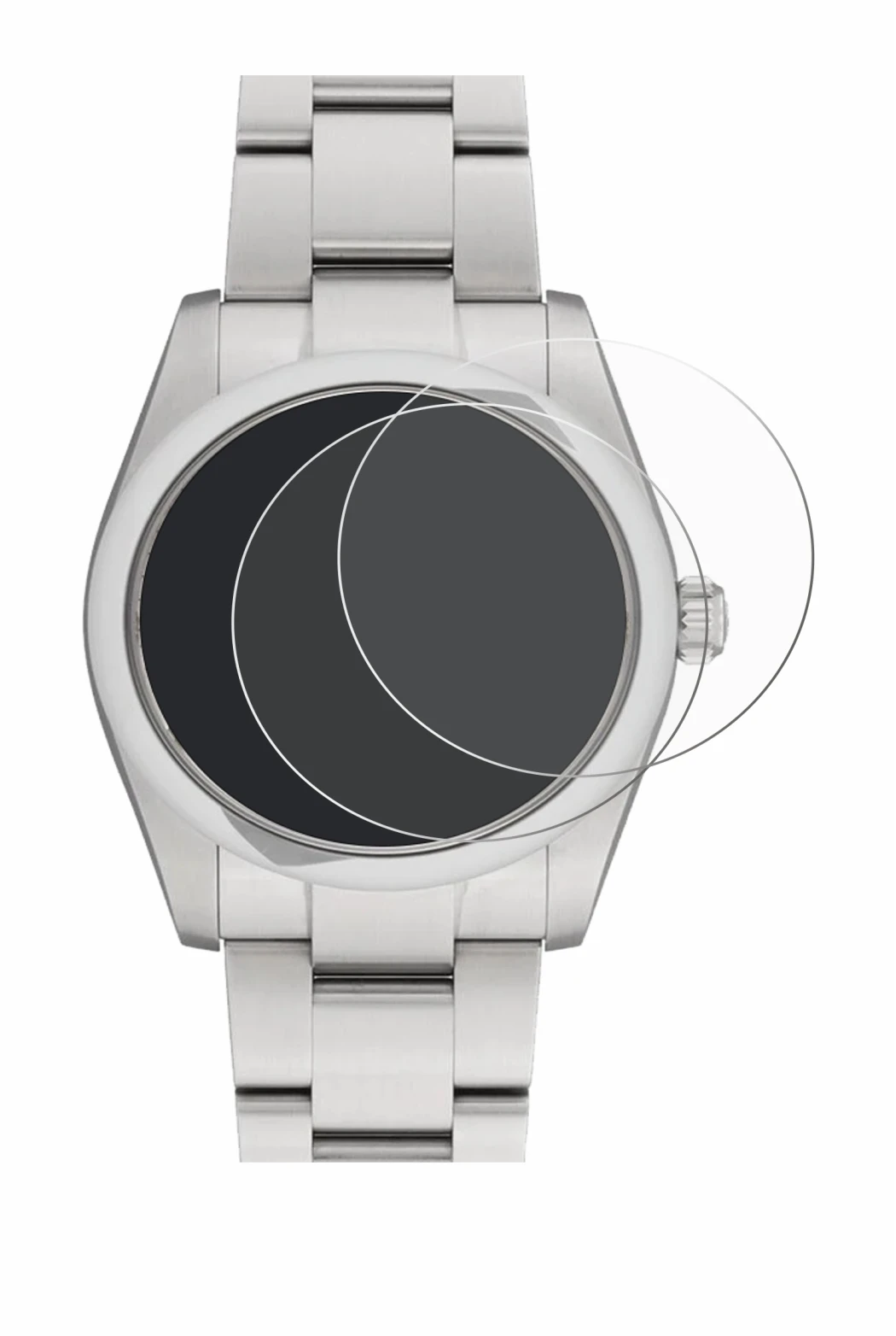 Abbildung des Geräts Rolex Oyster Perpetual 34 mit einer Vielzahl des Displayschutzes.