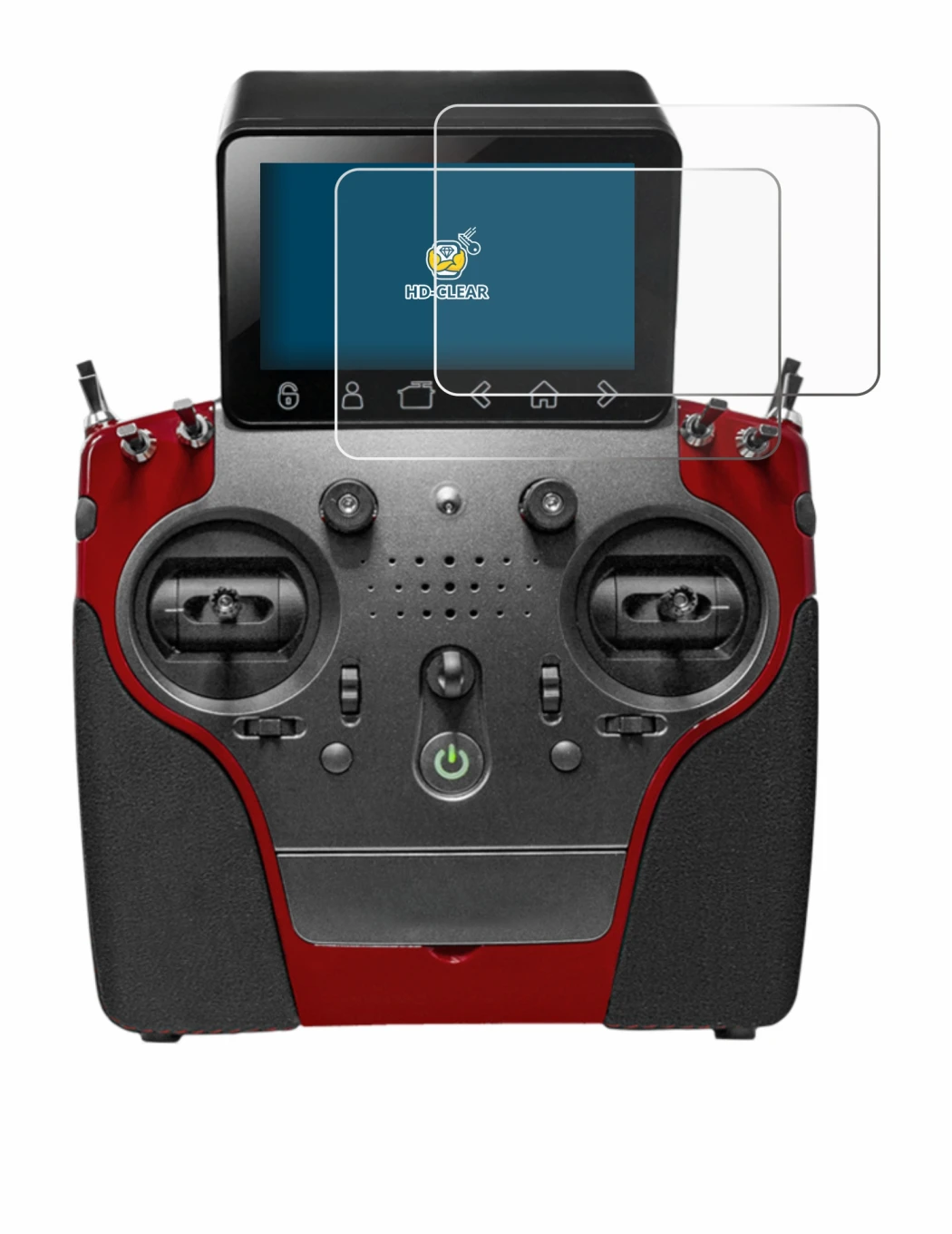 Abbildung des Geräts PowerBox Systems Atom mit einer Vielzahl des Displayschutzes.