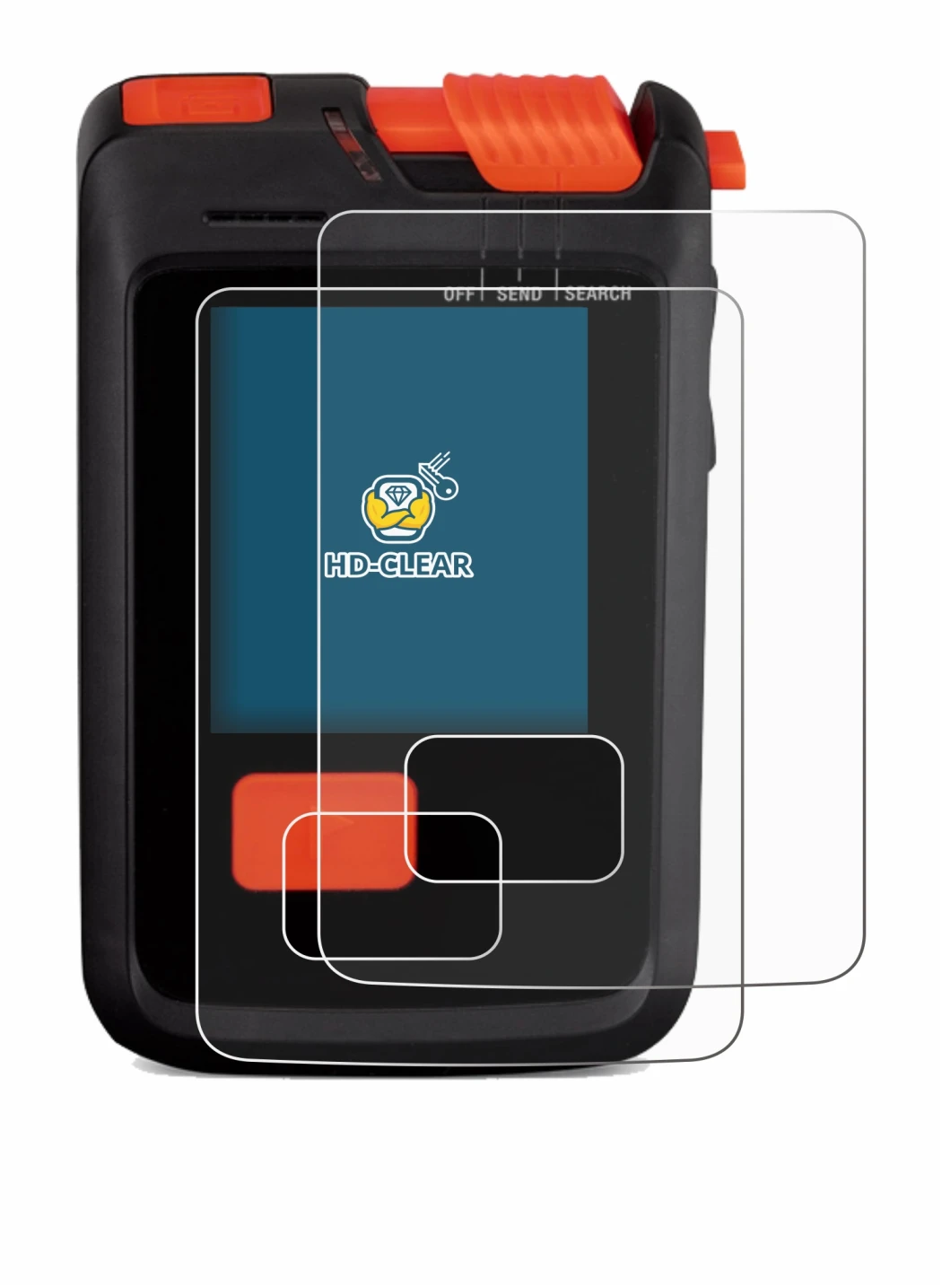 Abbildung des Geräts Mammut Barryvox S2 mit einer Vielzahl des Displayschutzes.