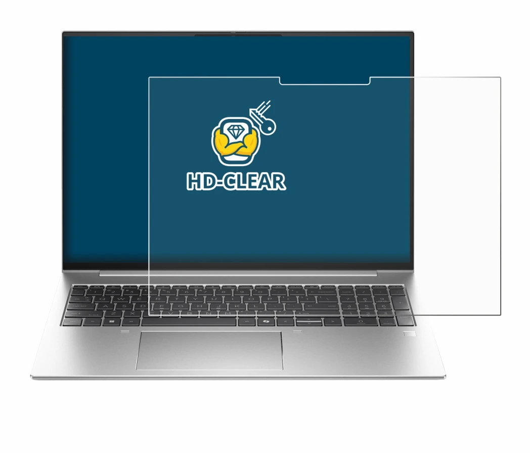 Abbildung des Geräts HP EliteBook 835 G11 mit einer Vielzahl des Displayschutzes.