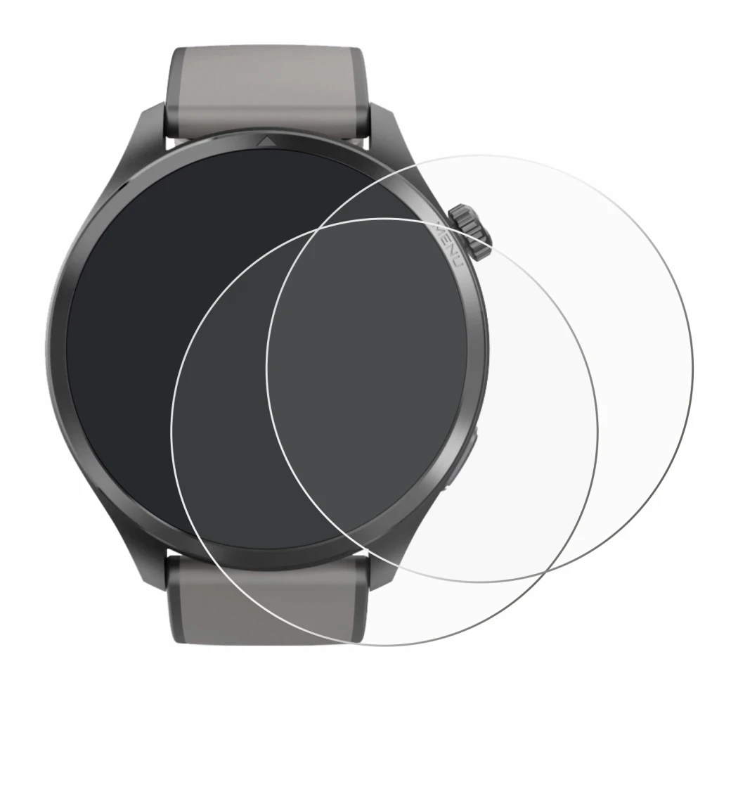 Abbildung des Geräts Hama Smartwatch 9000 mit einer Vielzahl des Displayschutzes.