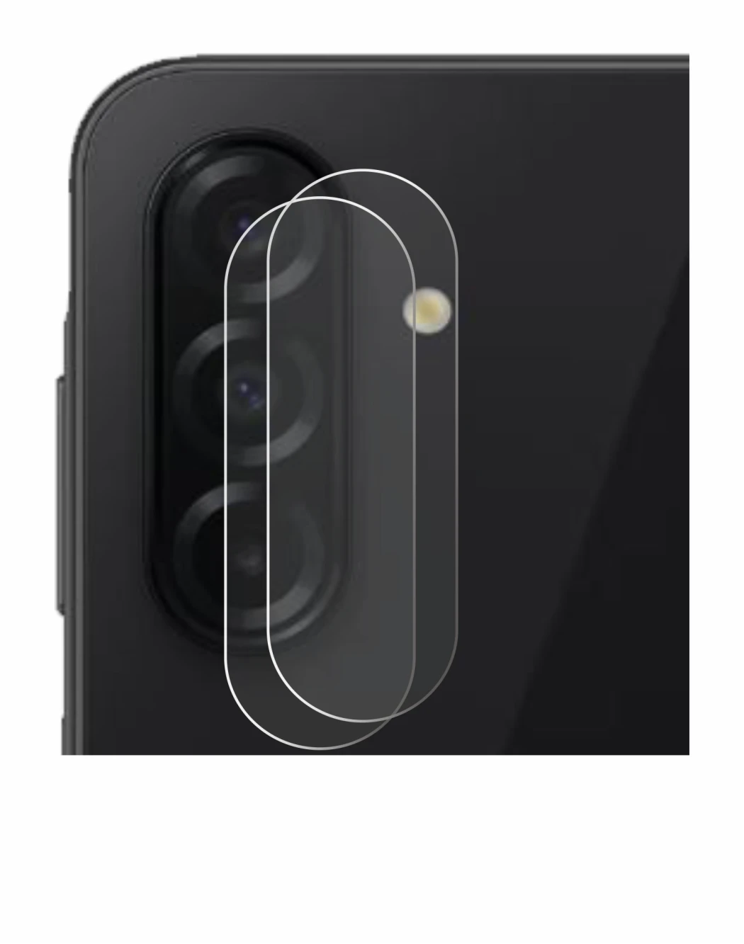 Abbildung des Geräts Samsung Galaxy A26 5G (NUR Kameraschutz) mit einer Vielzahl des Displayschutzes.