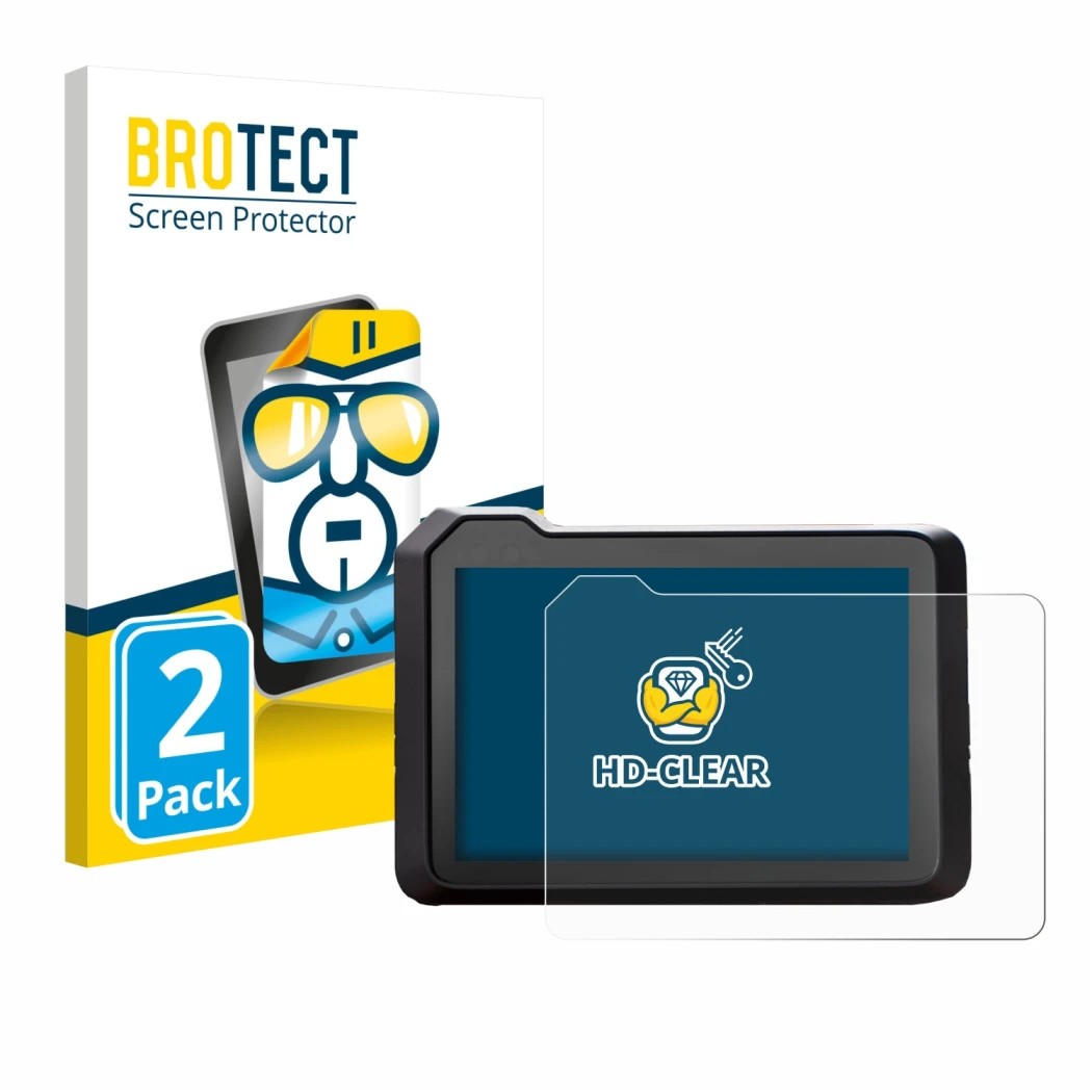 Vorderseite einer Produktverpackung mit dem Markenlogo BROTECT. Daneben ist das Gerät KTM 1390 Super Duke R 2025 5