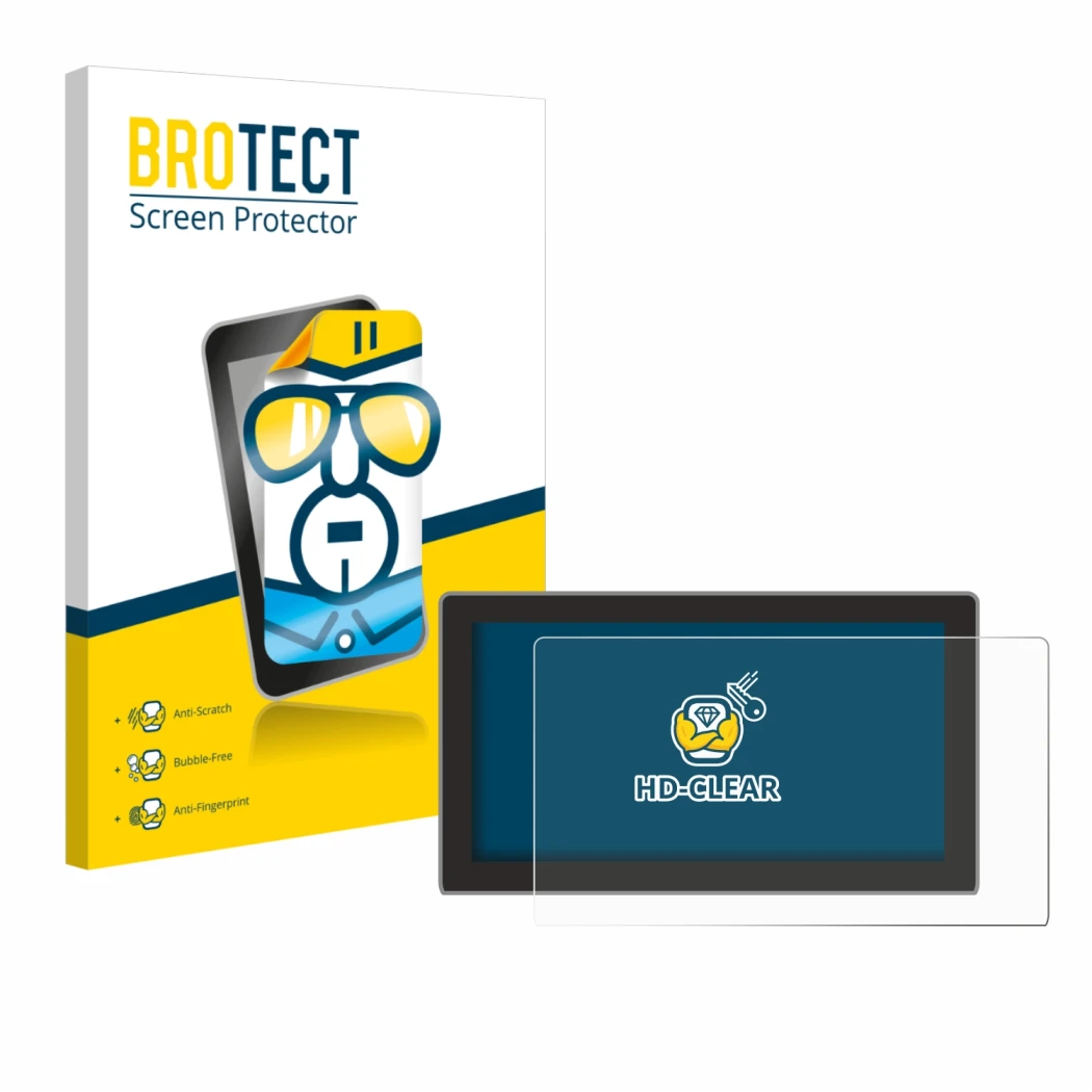 Vorderseite einer Produktverpackung mit dem Markenlogo BROTECT. Daneben ist das Gerät Cupra Tavascan 15