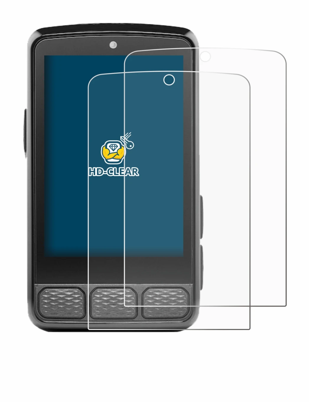 Abbildung des Geräts Wahoo Elemnt Roam 3 mit einer Vielzahl des Displayschutzes.