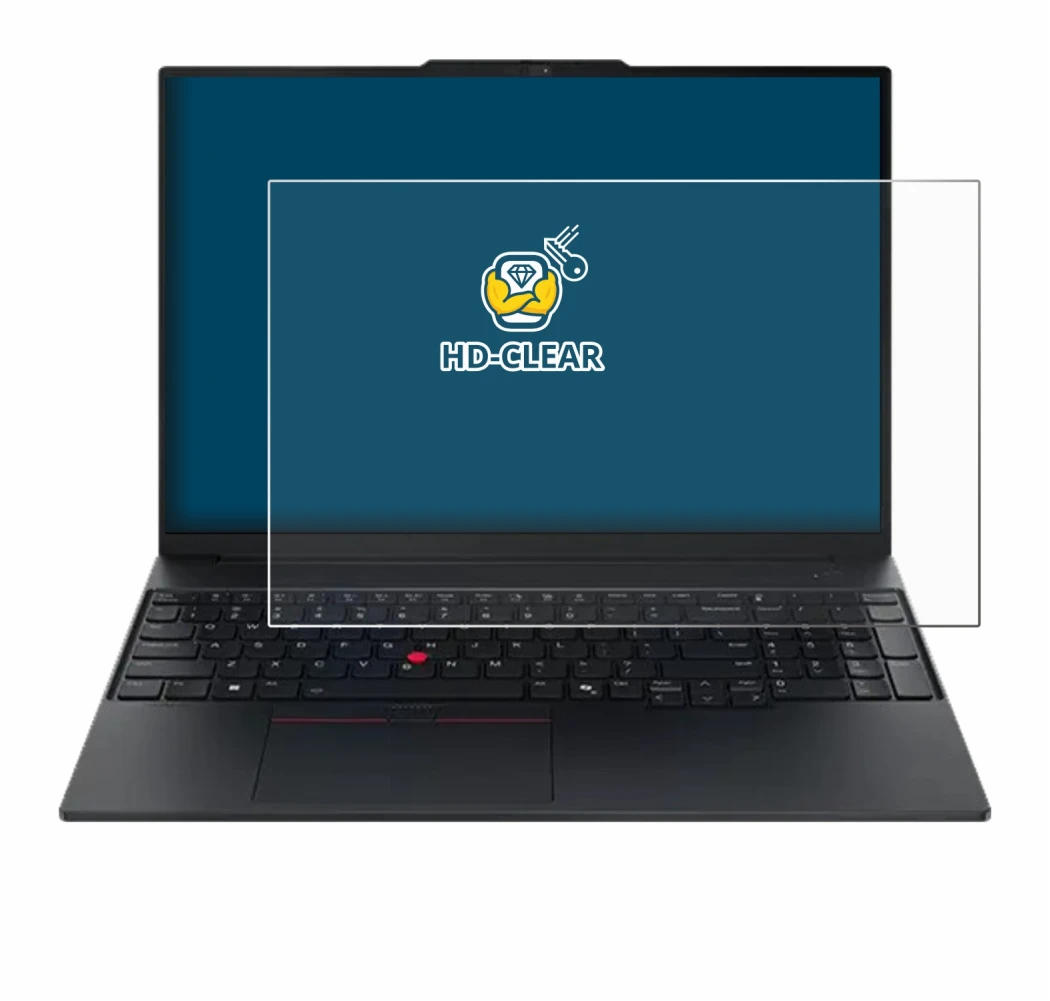 Abbildung des Geräts Lenovo ThinkPad E16 Gen 3 mit einer Vielzahl des Displayschutzes.