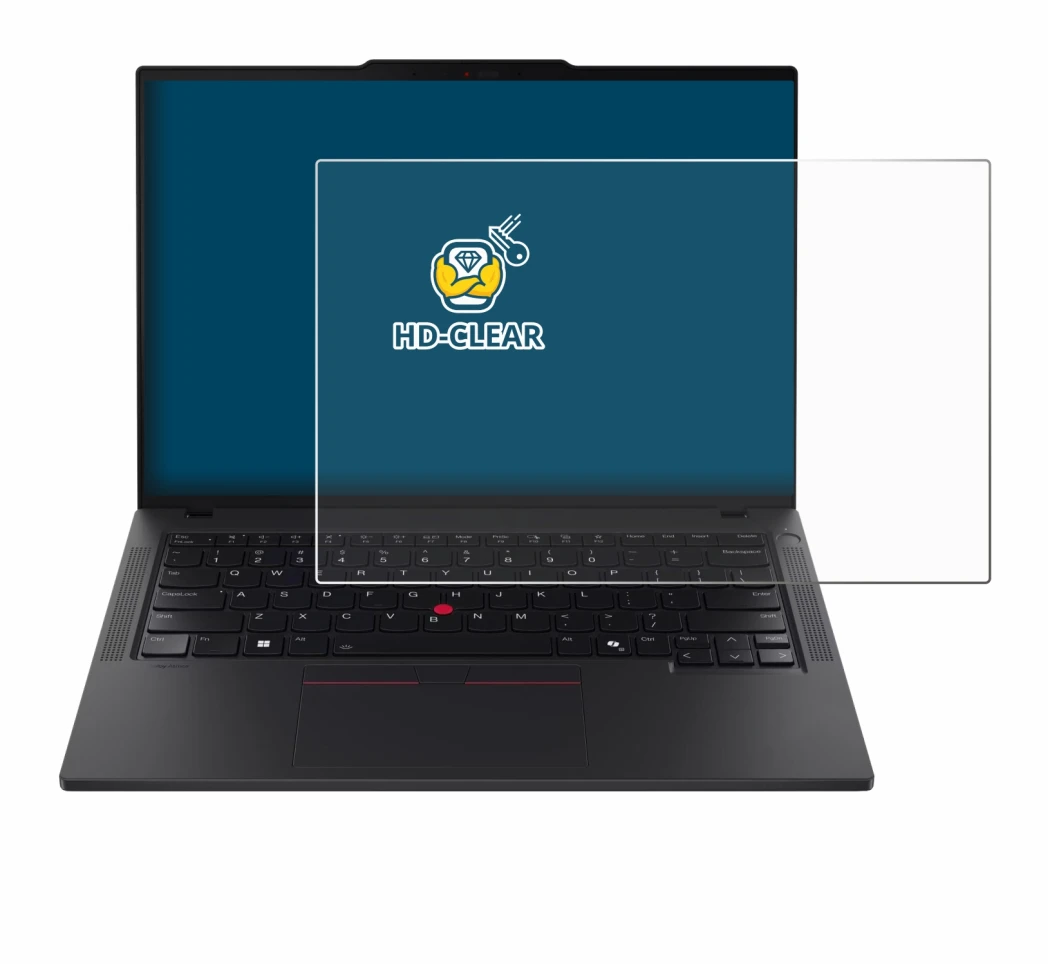 Abbildung des Geräts Lenovo ThinkPad T14 Gen 6 mit einer Vielzahl des Displayschutzes.