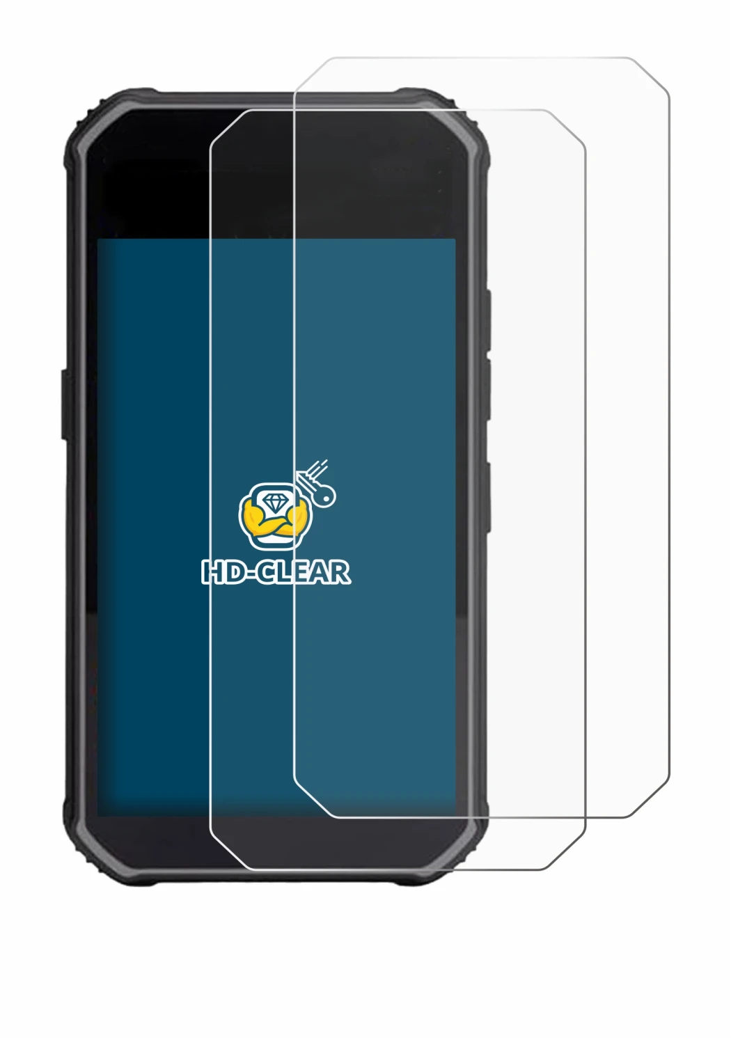 Abbildung des Geräts SkyCaddie Pro 5X mit einer Vielzahl des Displayschutzes.