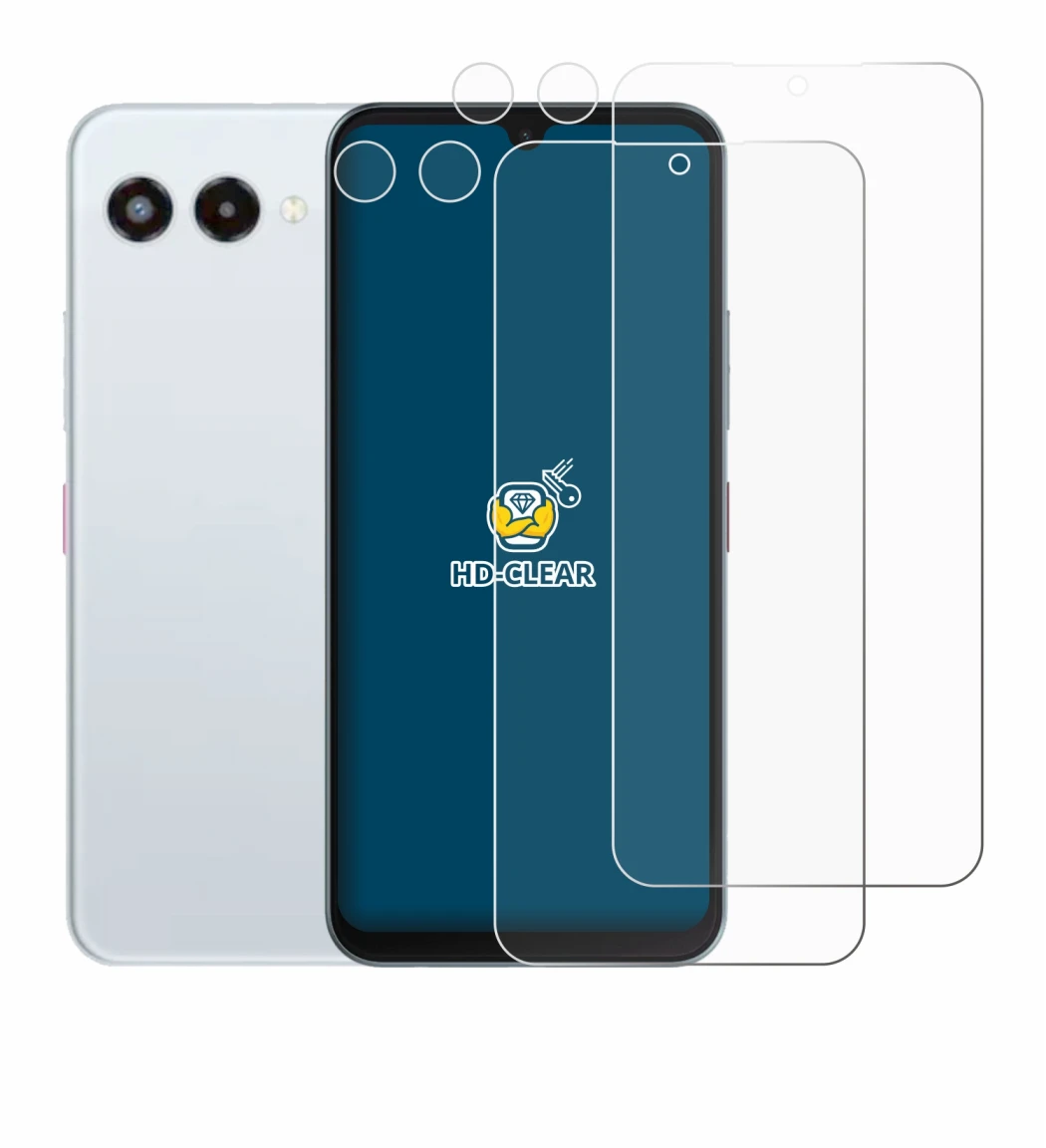 Abbildung des Geräts Telekom T Phone 3 (Display+Kamera) mit einer Vielzahl des Displayschutzes.