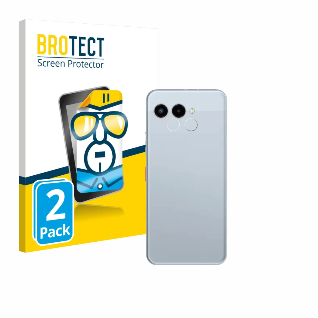 Vorderseite einer Produktverpackung mit dem Markenlogo BROTECT. Daneben ist das Gerät Telekom T Phone 3 (NUR Kameraschutz) mit