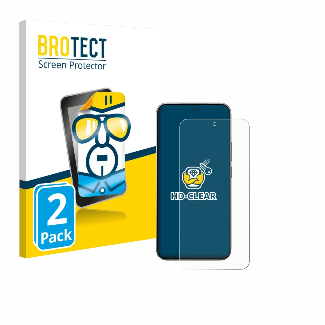 Vorderseite einer Produktverpackung mit dem Markenlogo BROTECT. Daneben ist das Gerät Xiaomi 15T Pro mit dem zugehörigen Displ