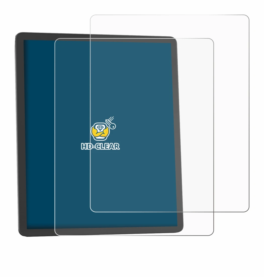 Abbildung des Geräts Amazon Kindle Scribe 2025 mit einer Vielzahl des Displayschutzes.