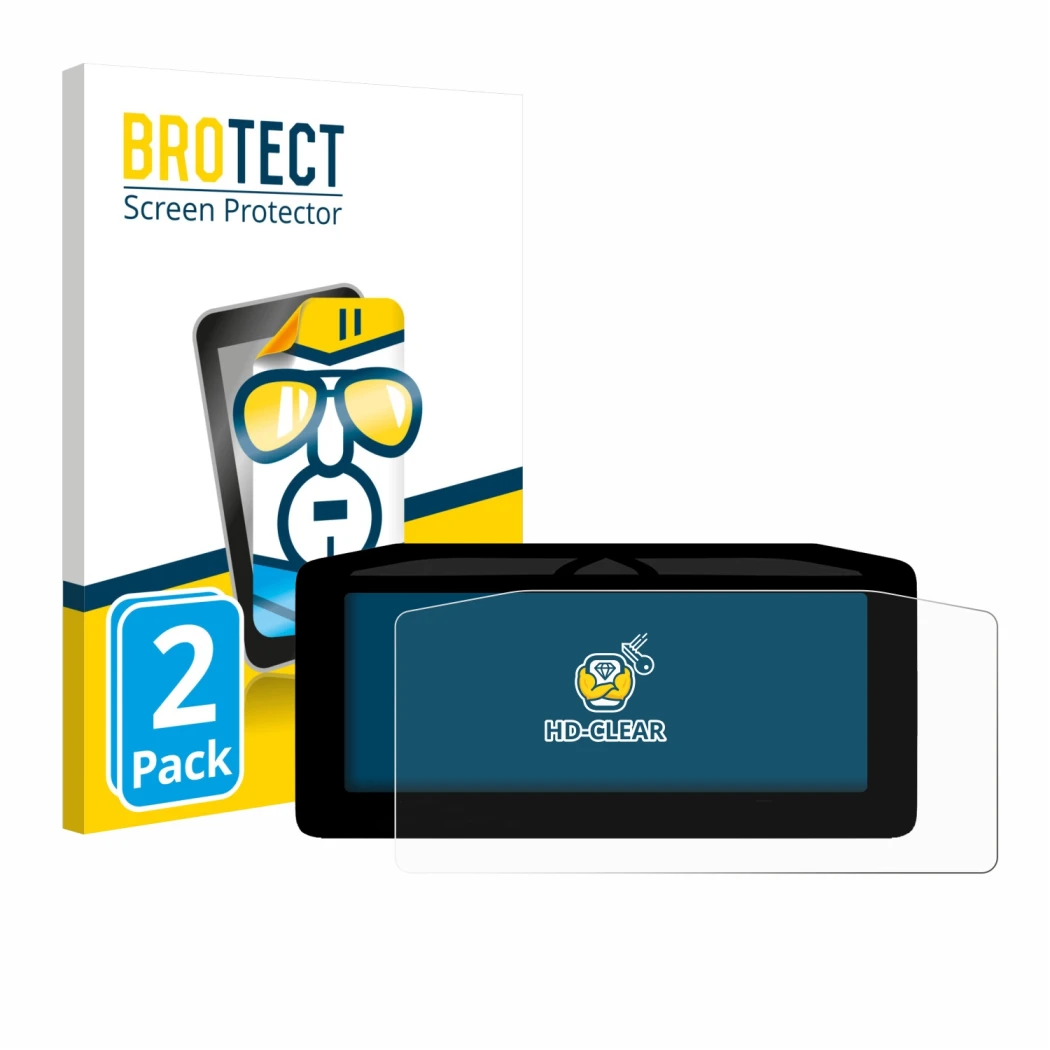 Vorderseite einer Produktverpackung mit dem Markenlogo BROTECT. Daneben ist das Gerät Ducati XDiavel V4 2025 Tachoanzeige mit 