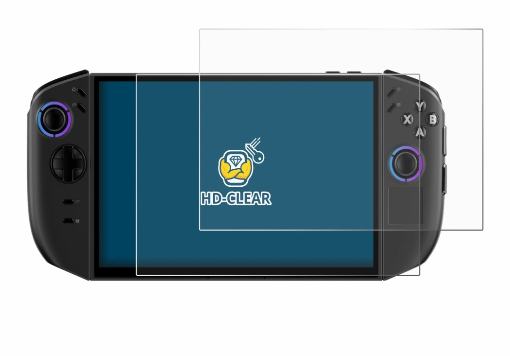 Abbildung des Geräts Lenovo Legion Go Gen 2 mit einer Vielzahl des Displayschutzes.