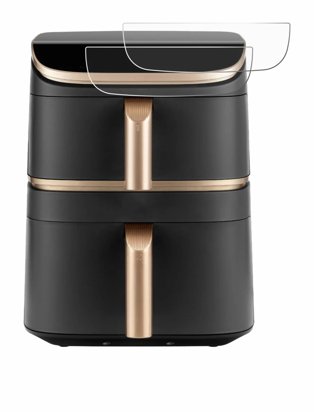 Abbildung des Geräts Cosori Turbo Tower Pro Smart mit einer Vielzahl des Displayschutzes.