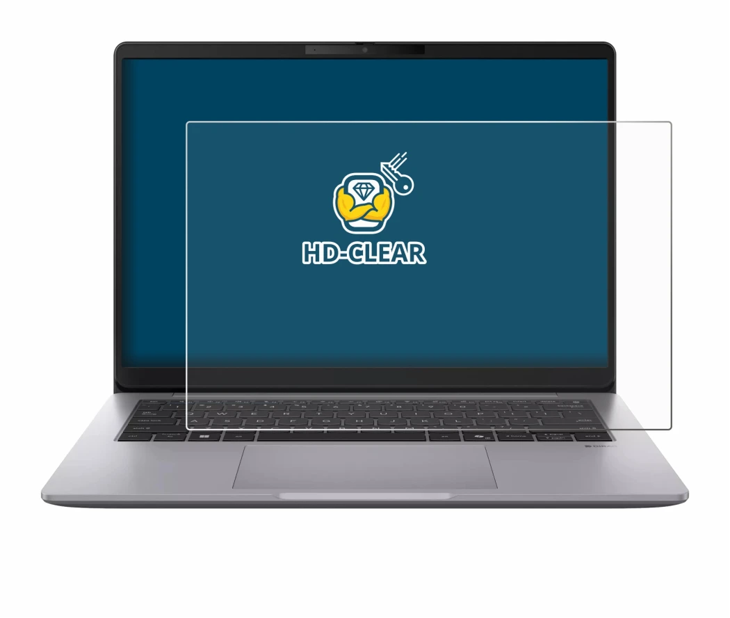 Abbildung des Geräts ASUS ExpertBook P3 G2 mit einer Vielzahl des Displayschutzes.