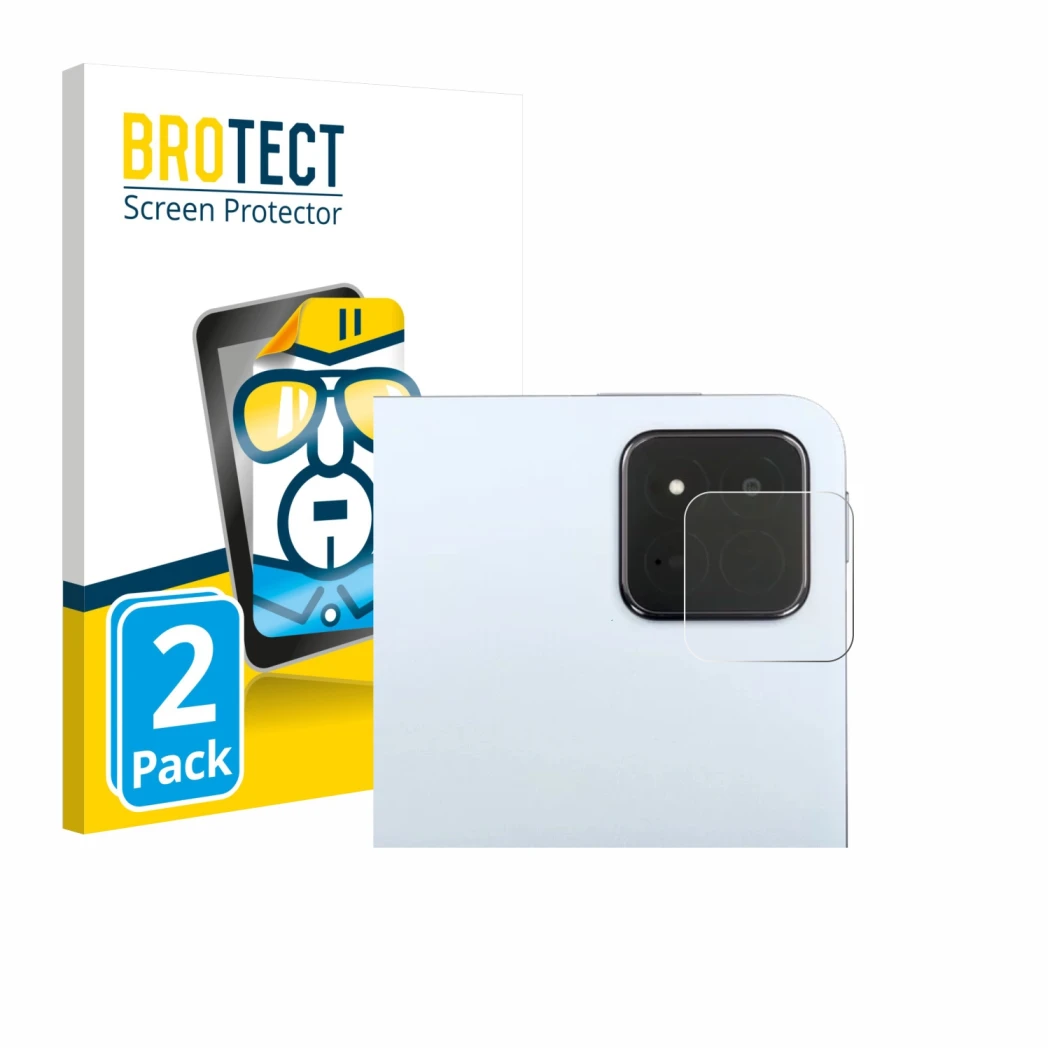 Vorderseite einer Produktverpackung mit dem Markenlogo BROTECT. Daneben ist das Gerät Xiaomi Pad 7 Pro (NUR Kameraschutz) mit 
