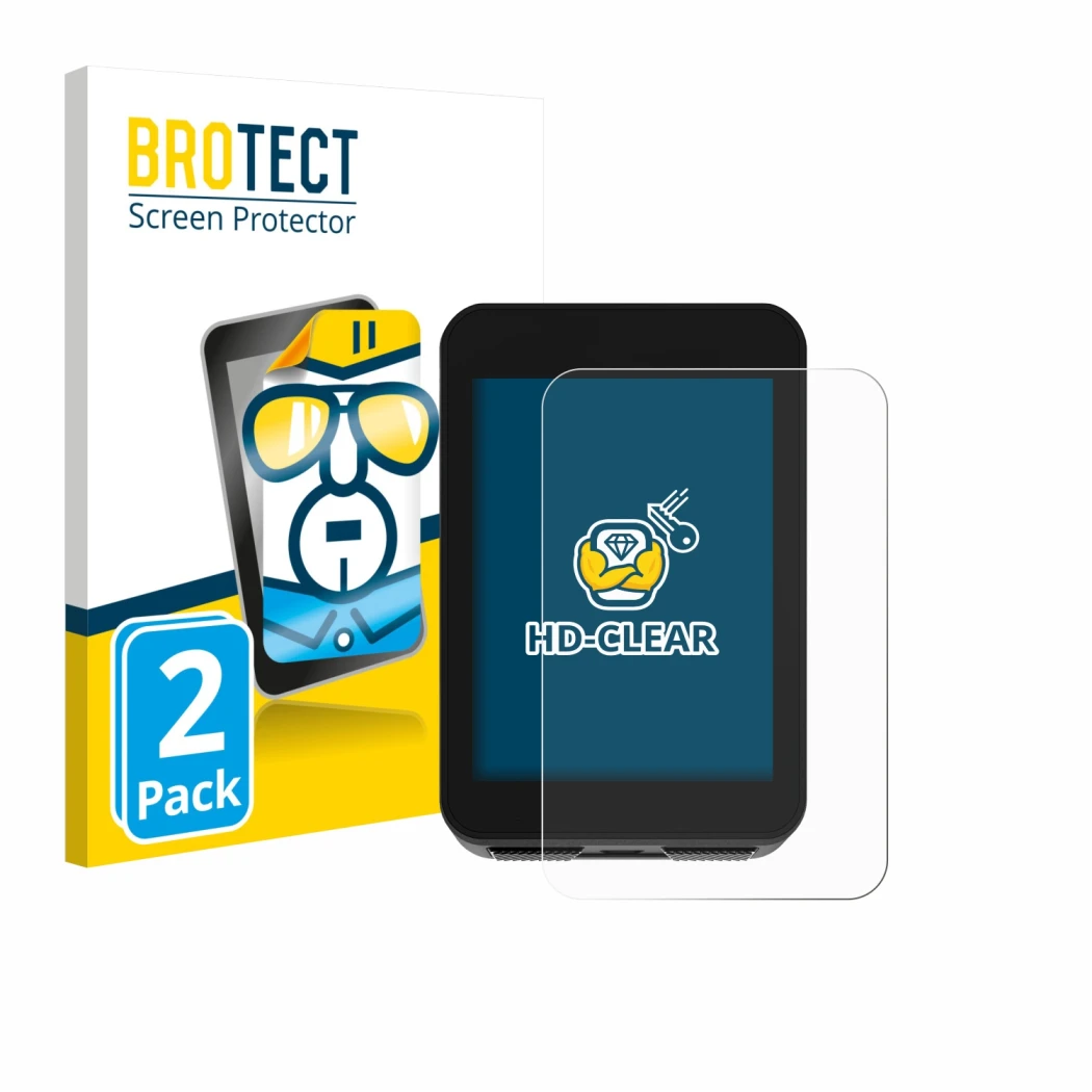 Vorderseite einer Produktverpackung mit dem Markenlogo BROTECT. Daneben ist das Gerät Bikevee BKV310A 2.4