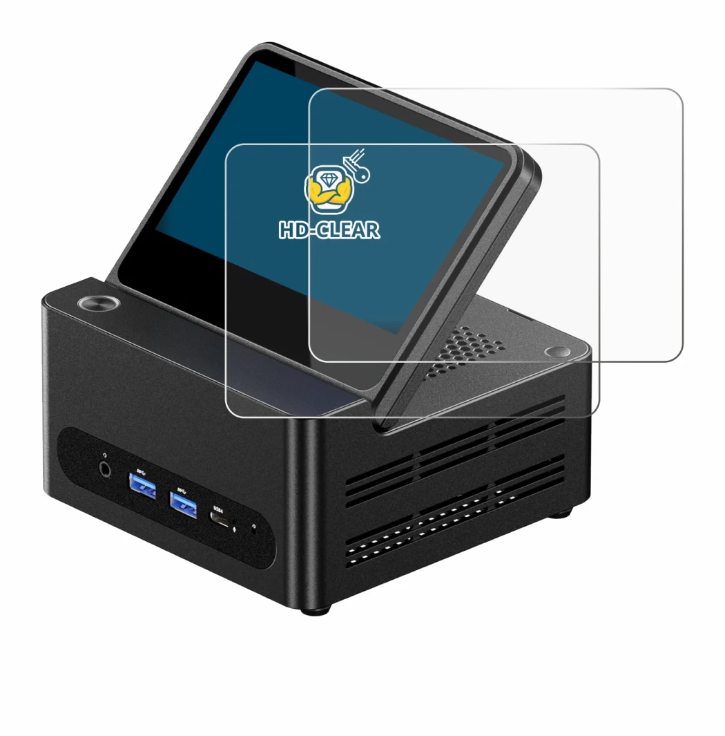 Abbildung des Geräts AOOSTAR ‎G-FLIP H255 mit einer Vielzahl des Displayschutzes.