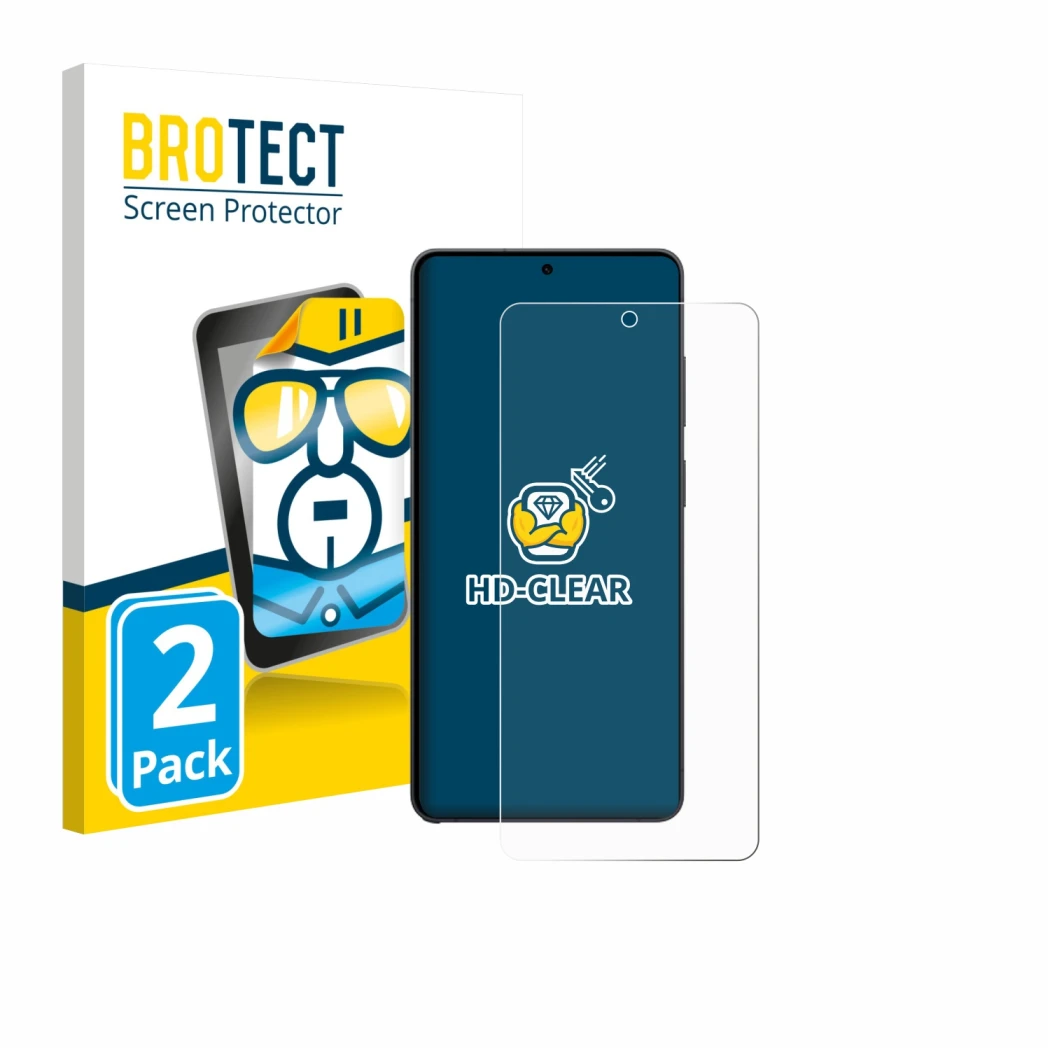 Vorderseite einer Produktverpackung mit dem Markenlogo BROTECT. Daneben ist das Gerät Samsung Galaxy S26 Ultra mit dem zugehör