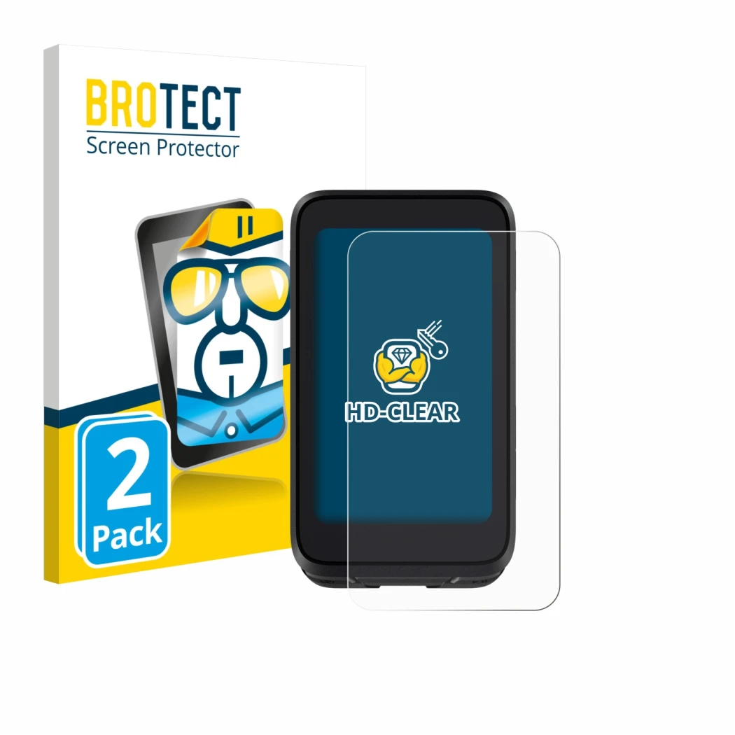 Vorderseite einer Produktverpackung mit dem Markenlogo BROTECT. Daneben ist das Gerät igpsport BiNavi Air mit dem zugehörigen