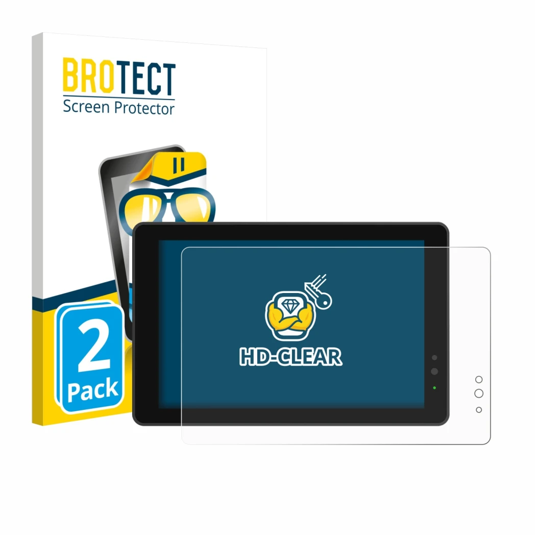 Vorderseite einer Produktverpackung mit dem Markenlogo BROTECT. Daneben ist das Gerät Lilliput 719/T 7