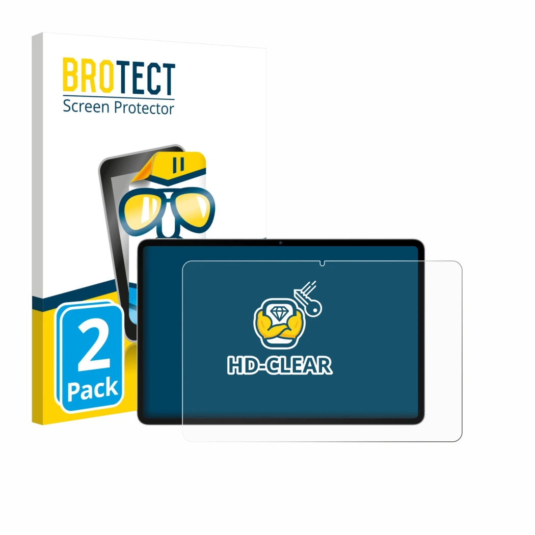 Vorderseite einer Produktverpackung mit dem Markenlogo BROTECT. Daneben ist das Gerät Blackview Oscal Elite 1 12.1