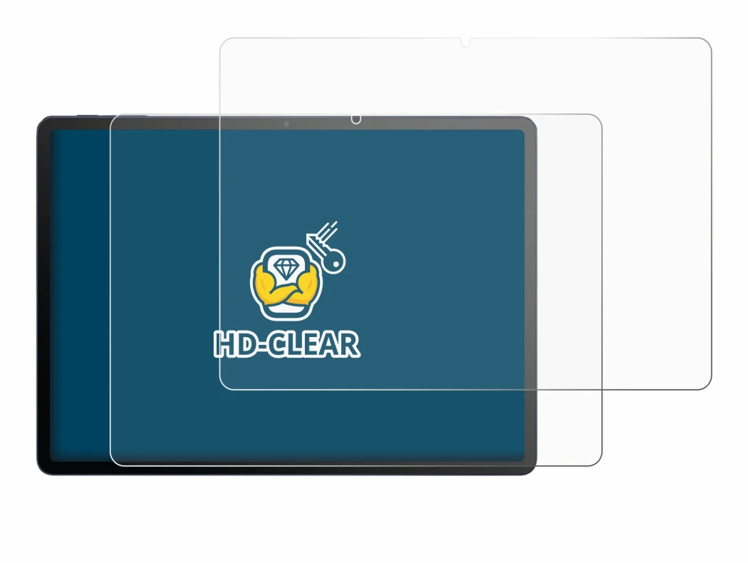 Abbildung des Geräts TCL Tab A1 Plus mit einer Vielzahl des Displayschutzes.