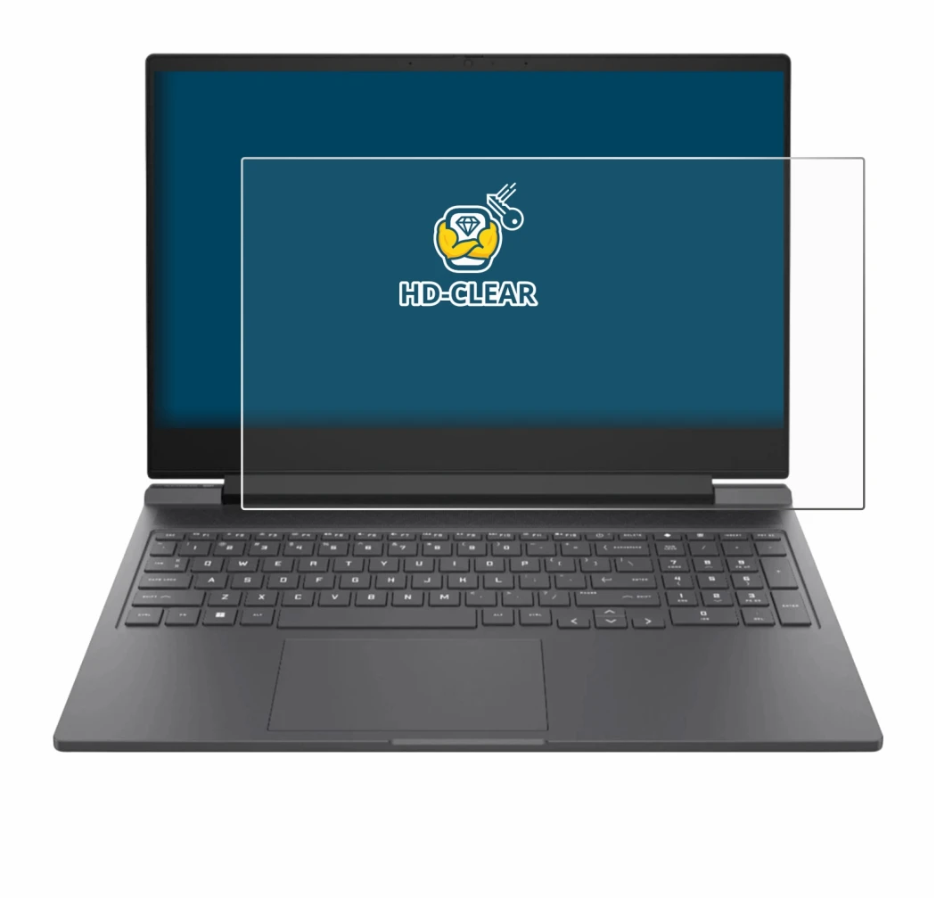 Abbildung des Geräts HP Victus 16-r0024nf mit einer Vielzahl des Displayschutzes.