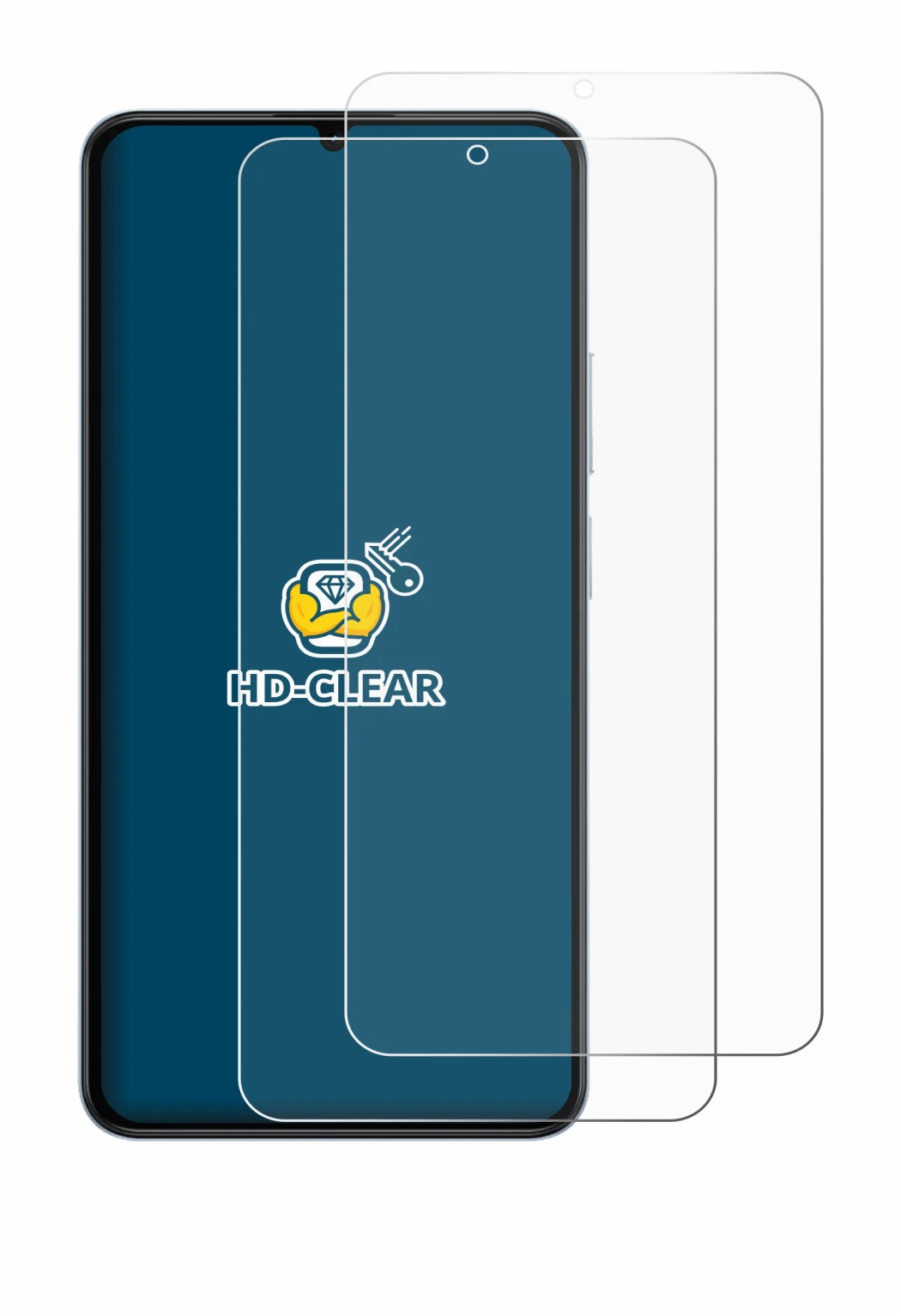 Abbildung des Geräts realme Note 80 mit einer Vielzahl des Displayschutzes.