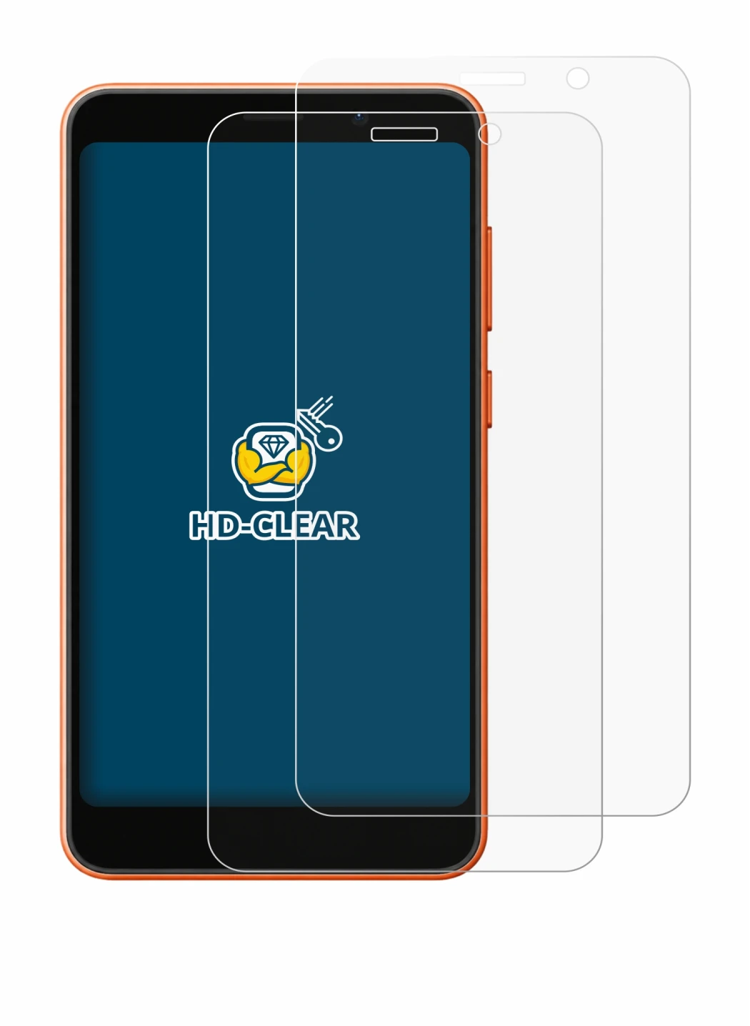 Abbildung des Geräts Ulefone Note 22 mit einer Vielzahl des Displayschutzes.