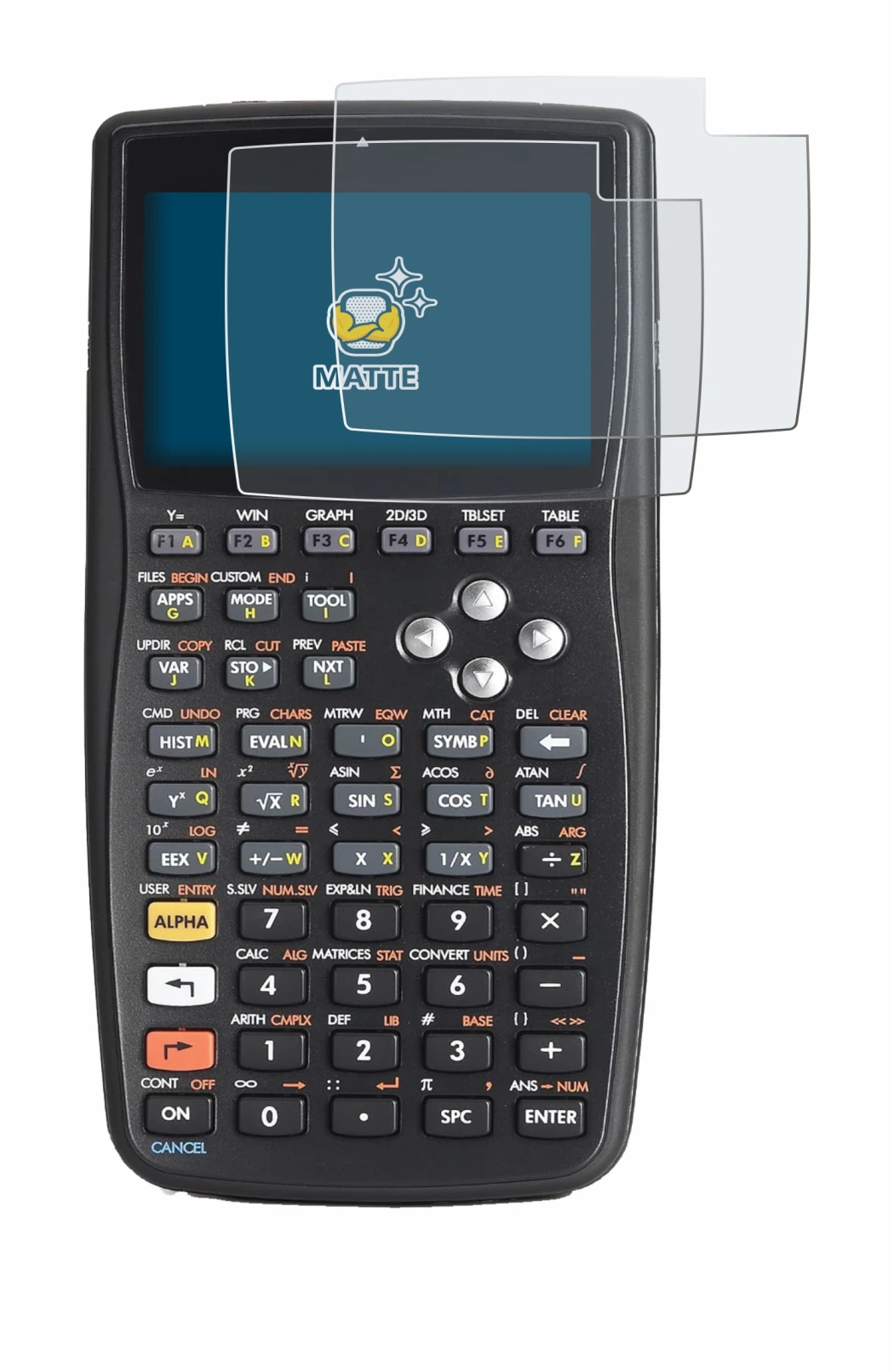 Abbildung des Geräts HP 50g F2229AA#UUZ mit einer Vielzahl des Displayschutzes.