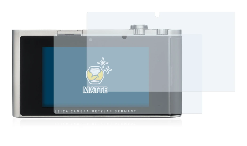 Abbildung des Geräts Leica T (Typ 701) mit einer Vielzahl des Displayschutzes.