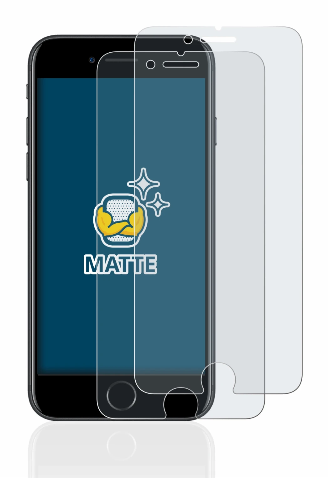 Abbildung des Geräts Apple iPhone 7 mit einer Vielzahl des Displayschutzes.