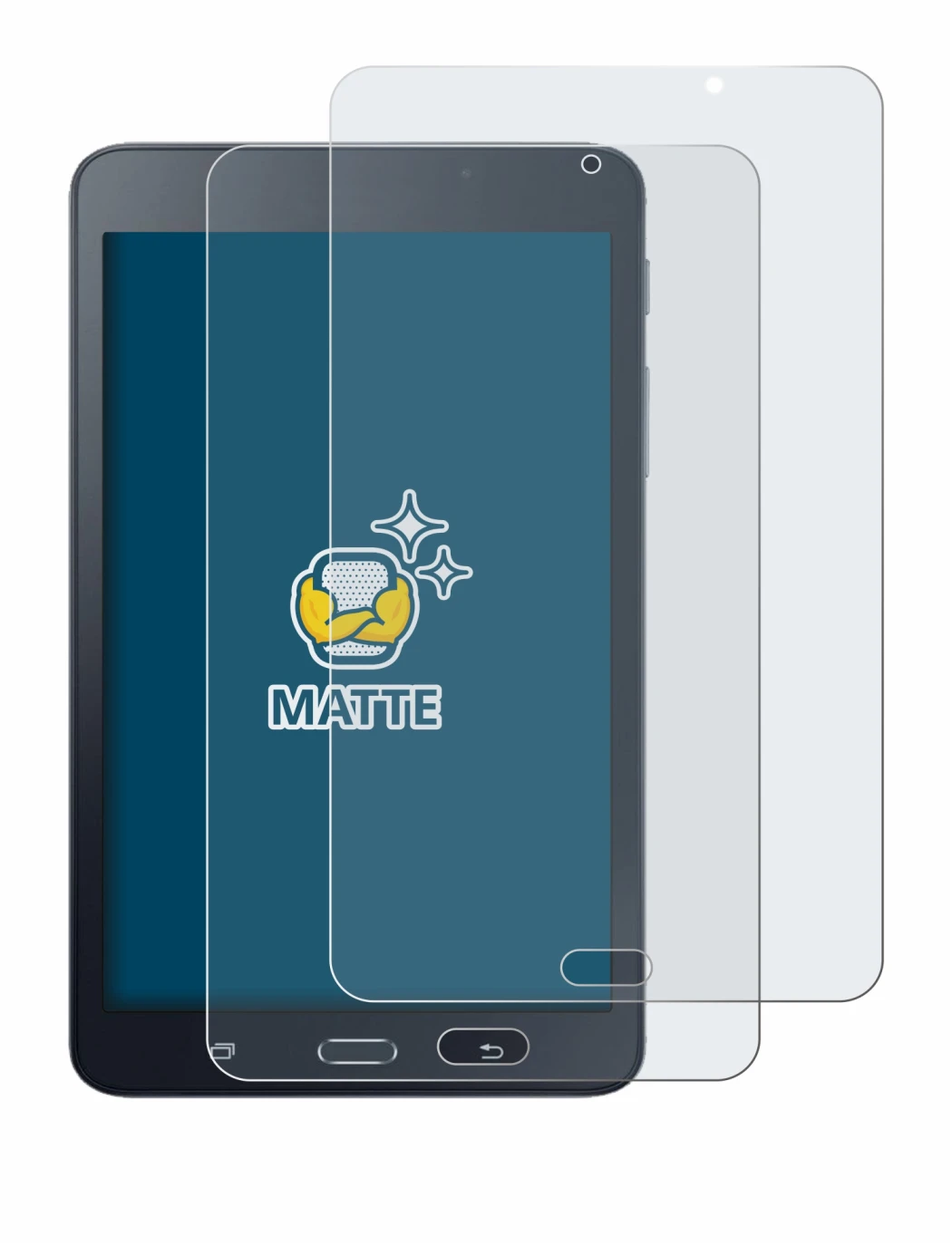 Abbildung des Geräts Samsung Galaxy Tab A6 7.0 mit einer Vielzahl des Displayschutzes.