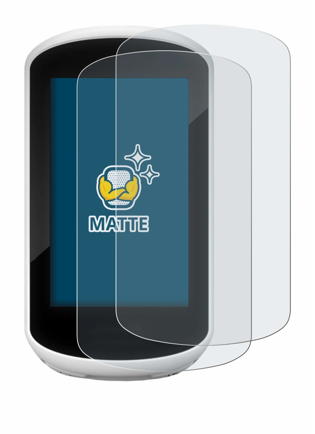 Abbildung des Geräts Garmin Edge Explore 2018 mit einer Vielzahl des Displayschutzes.
