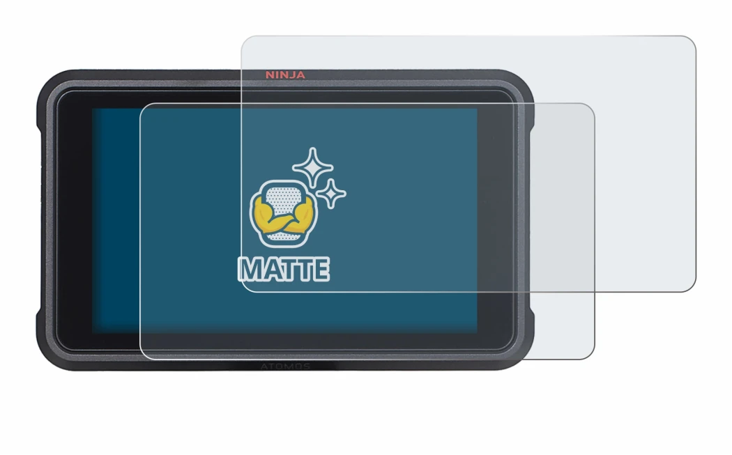 Abbildung des Geräts Atomos Ninja V mit einer Vielzahl des Displayschutzes.