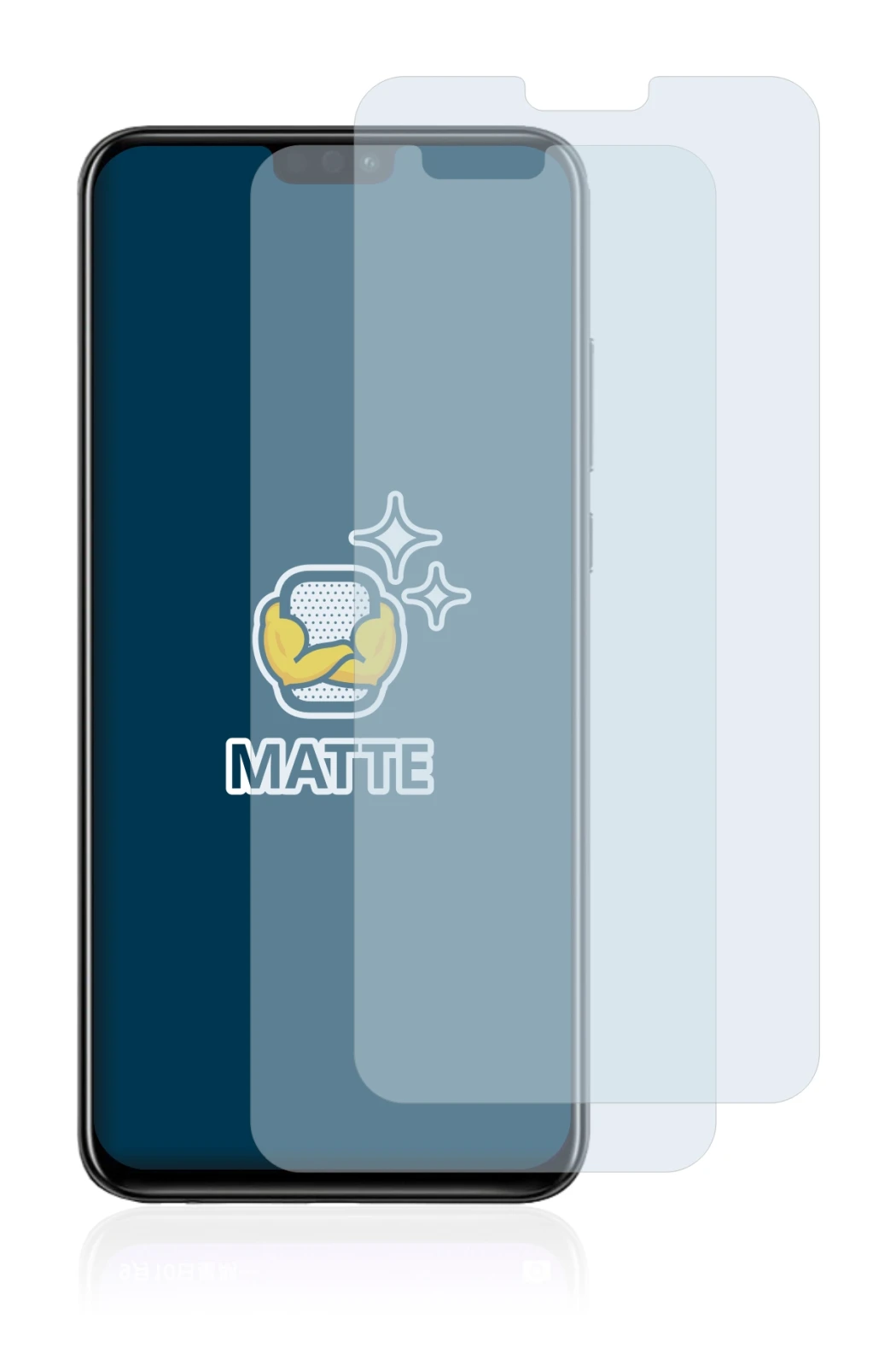 Abbildung des Geräts Honor View 10 Lite mit einer Vielzahl des Displayschutzes.