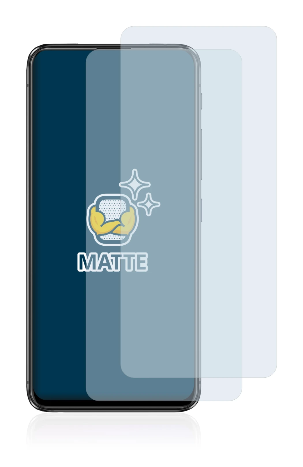 Abbildung des Geräts ASUS ZenFone 6 ZS630KL mit einer Vielzahl des Displayschutzes.