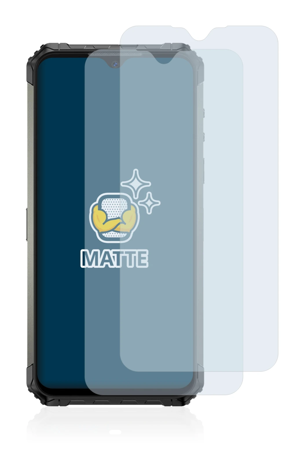 Abbildung des Geräts Ulefone Armor 7 mit einer Vielzahl des Displayschutzes.