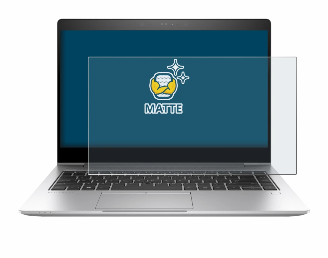 Abbildung des Geräts HP EliteBook 840 G6 mit einer Vielzahl des Displayschutzes.