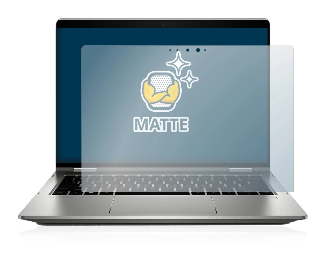 Abbildung des Geräts HP ProBook x360 435 G7 mit einer Vielzahl des Displayschutzes.