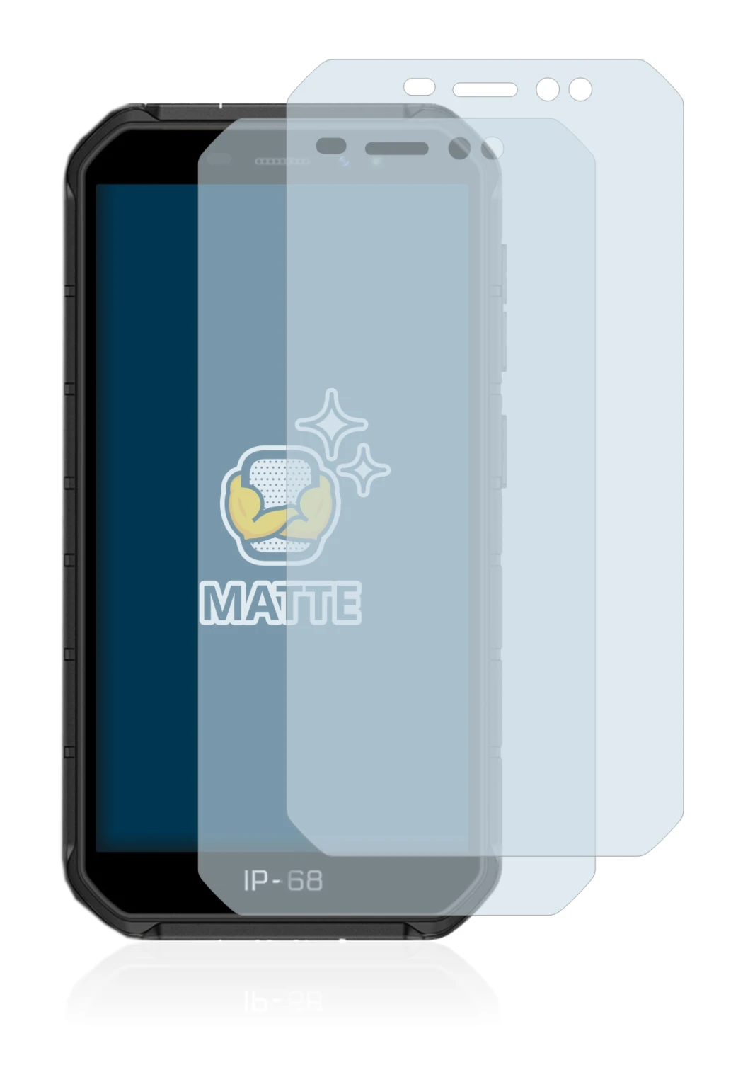 Abbildung des Geräts Ulefone Armor X7 Pro mit einer Vielzahl des Displayschutzes.